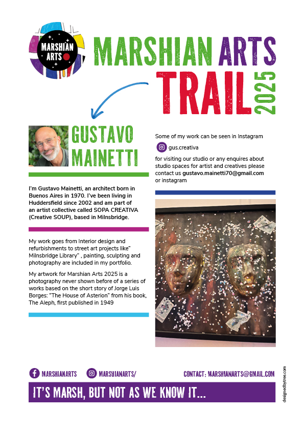 Gustavo Mainetti's art on the Marshian Arts Trail 2025