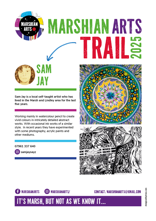 Sam Jay's art on the Marshian Arts Trail 2025